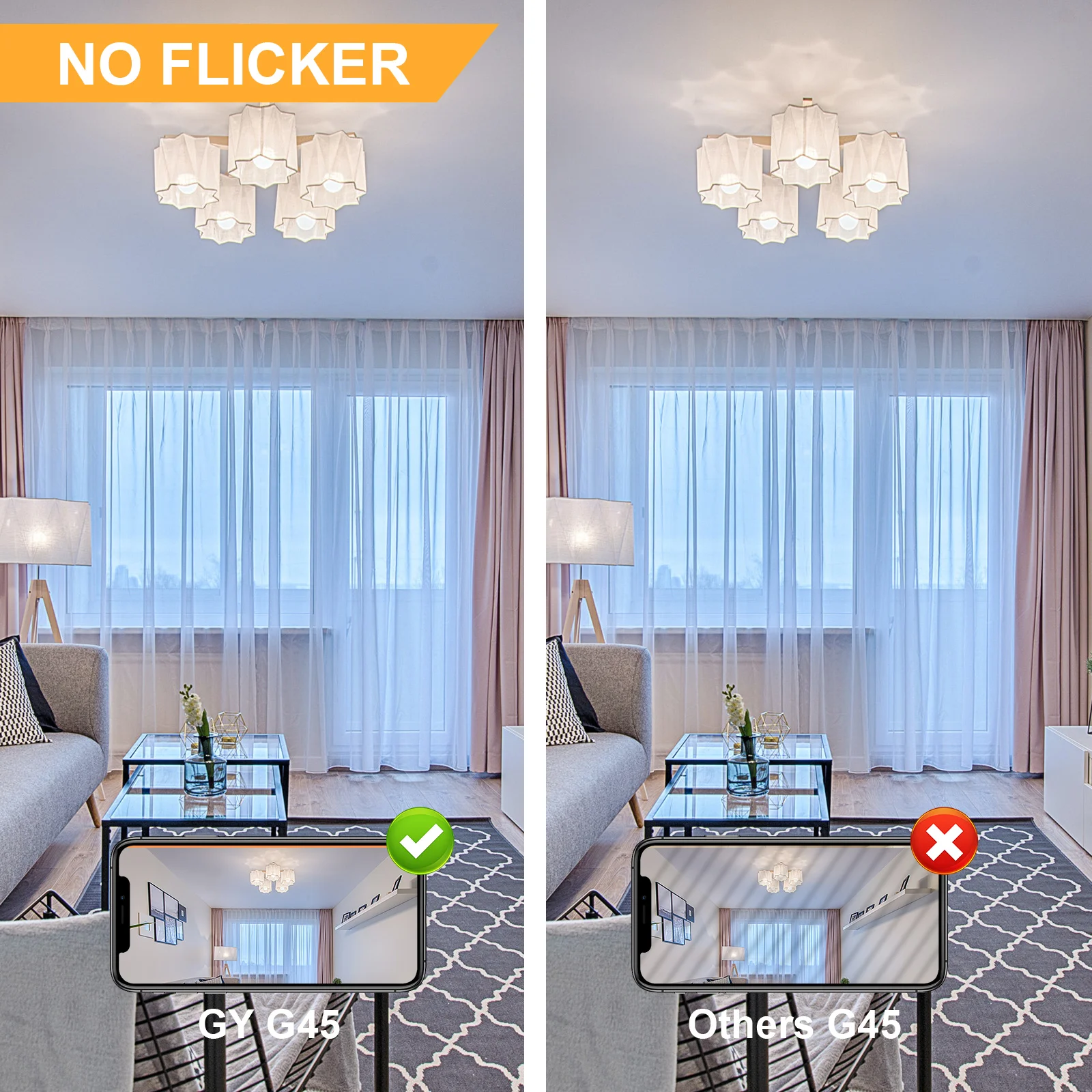 لمبة إضاءة LED GY E14 G45 8 وات 800 لومن، أبيض بارد 6500 كلفن، غير قابلة للتعتيم، فئة E #4