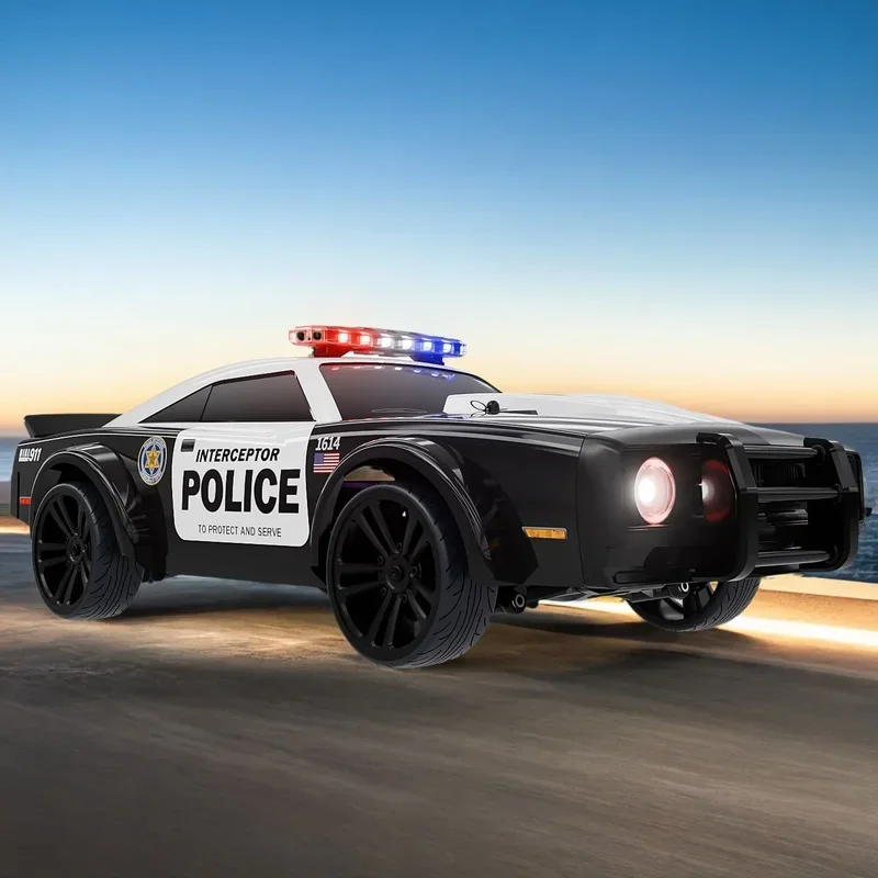 Pinecone Forest Model Sg-1614 Simulation Four Wheel Drive Muscle Police Car Rc Remote Control Car Electric Brushed Drift Car Toy