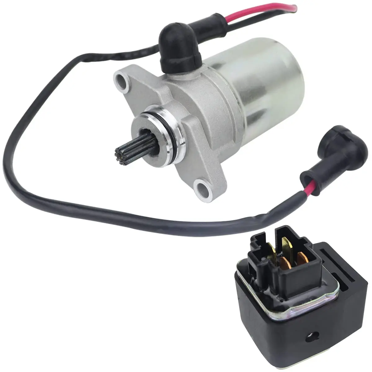 

Starter Motor & Relay for Polaris Sportsman 90 2001-2006 Scrambler 90 2001-2003 Predator 90 2003-2006 Polaris Outlaw 50