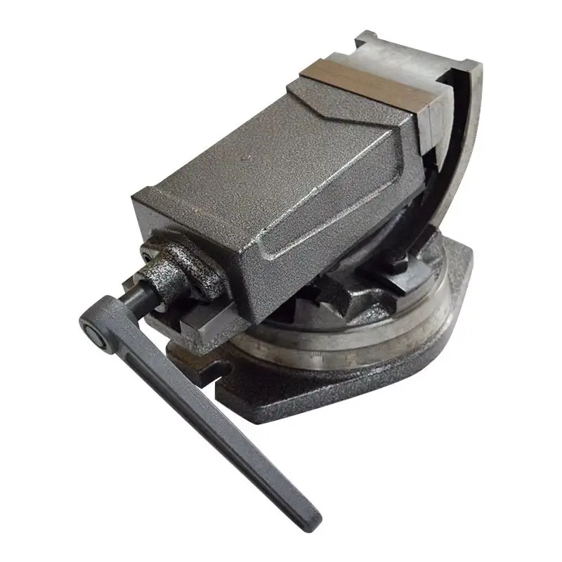 

4-дюймовые наклонные угловые твердые плоские щипцы, вращающиеся на 360 градусов прецизионные конические тиски, прецизионные плоские щипцы для фрезерного станка с ЧПУ