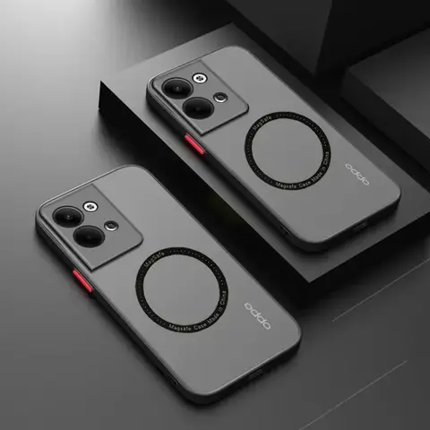 Luxury For Magsafe Magnetic Wireless Charging Matte Case For oppo reno 9 6 7 8 10 pro plus A98 A78 7z 8z 8 lite 8T Clear Cover