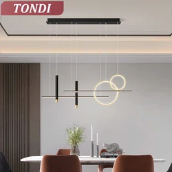 Nordic LED Restaurant Chandelier Luxury Minimalist Restaurant Dining Table Bar Counter Designer Lighting Decorative Fixtures