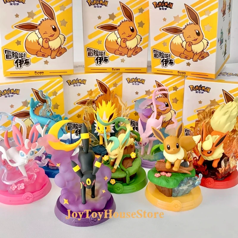 

Приключение Eevee слепая коробка Pokemon фигурка Mystery Box Коллекционная кукла-сюрприз украшение дома подарок на день рождения для детей игрушка
