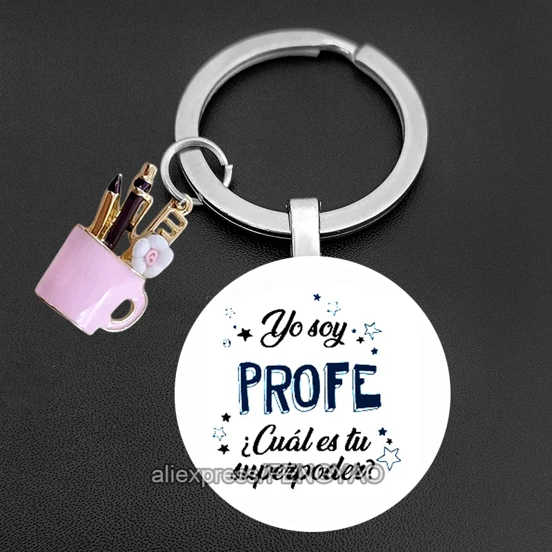 Spanish Teacher Appreciation Keychains Gifts for Teacher Thank You Professor Keychains In Spanish