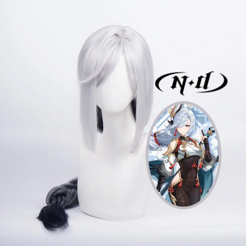 ND Shenhe Cosplay Wigs Hairpiece Genshin Impact Cosplay Hair Wigs for Comic Con Coser Costume Theme Game Party Heat Resistant