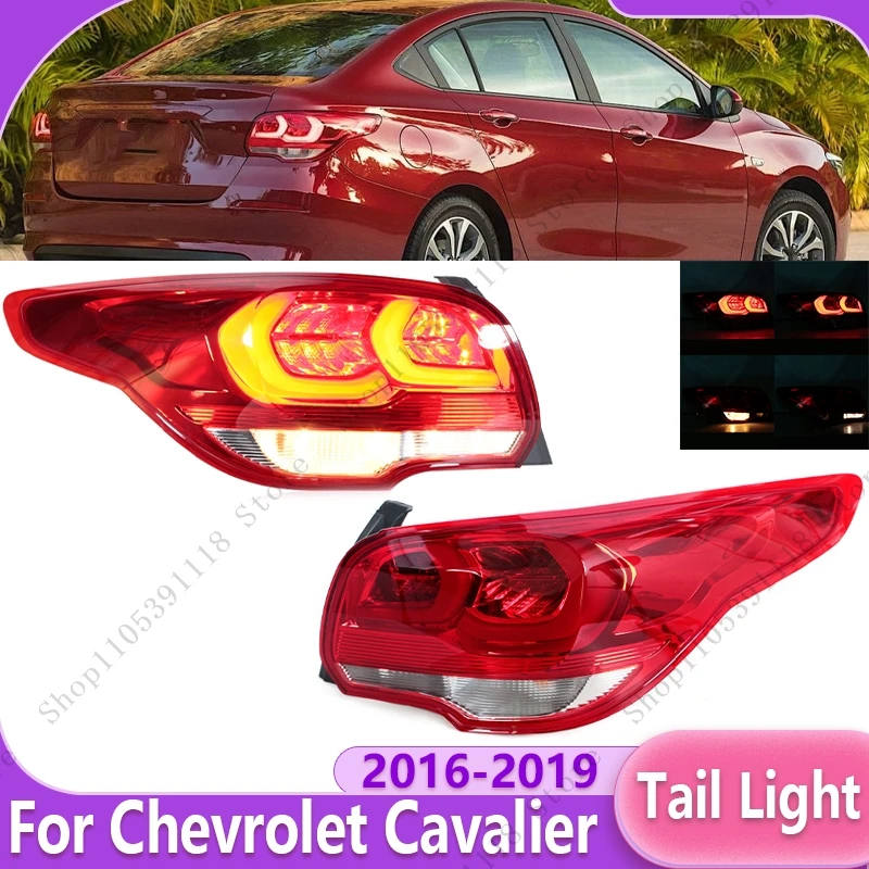 Car Tail Light Assembly Rear Brake Stop Lamp Turn Signal Light Reverse Lamp Fog Lamp Taillamp For Chevrolet Cavalier 2016-2019