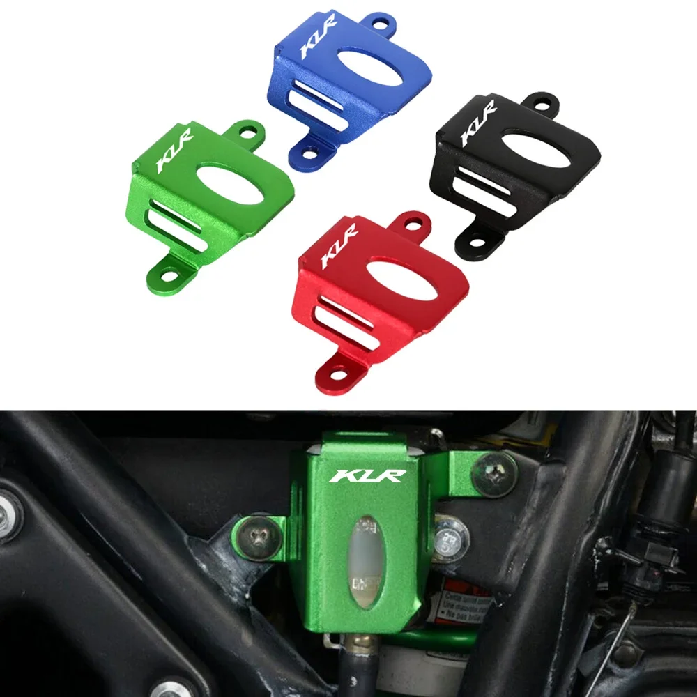 

KLR LOGO Rear Brake Fluid Fuel Oil Guard Cap Cover For Kawasaki KLR650 2008 2009 2010 2011 2012 2013 2014 2015 2016 2017 2018