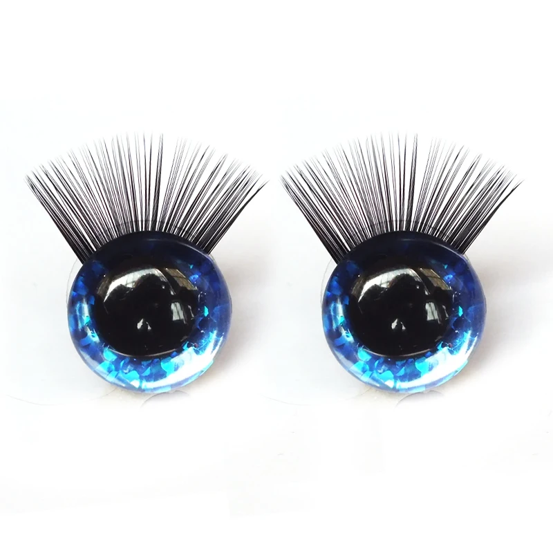 12 Stück funkelnde Sicherheitsaugen mit Wimpern eignen sich für Amigurumi 12/14/16/18/20/25 mm Puppen-Sicherheitsaugen mit Häkelfüllung – Detail 7