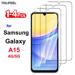 Tempered Glass For Samsung Galaxy A15 5G 4G Screen Protector Film HD Crystal 9H Protective Transparent Phone Glass