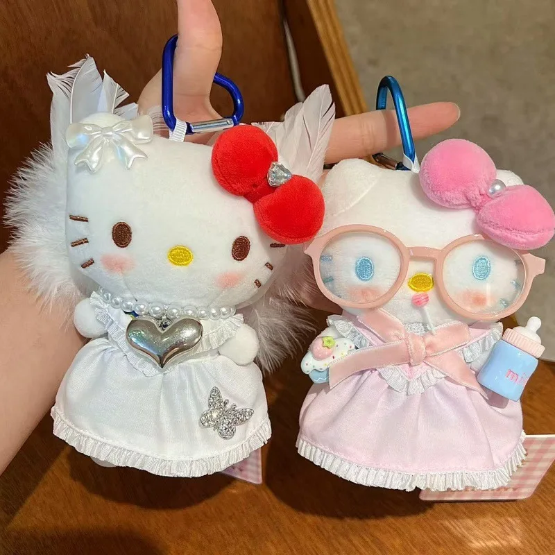 

New Cartoon Hellokitty Plush Keychain Plush Bag Pendant Hundreds of Costume Changes Series Plush Doll Toy