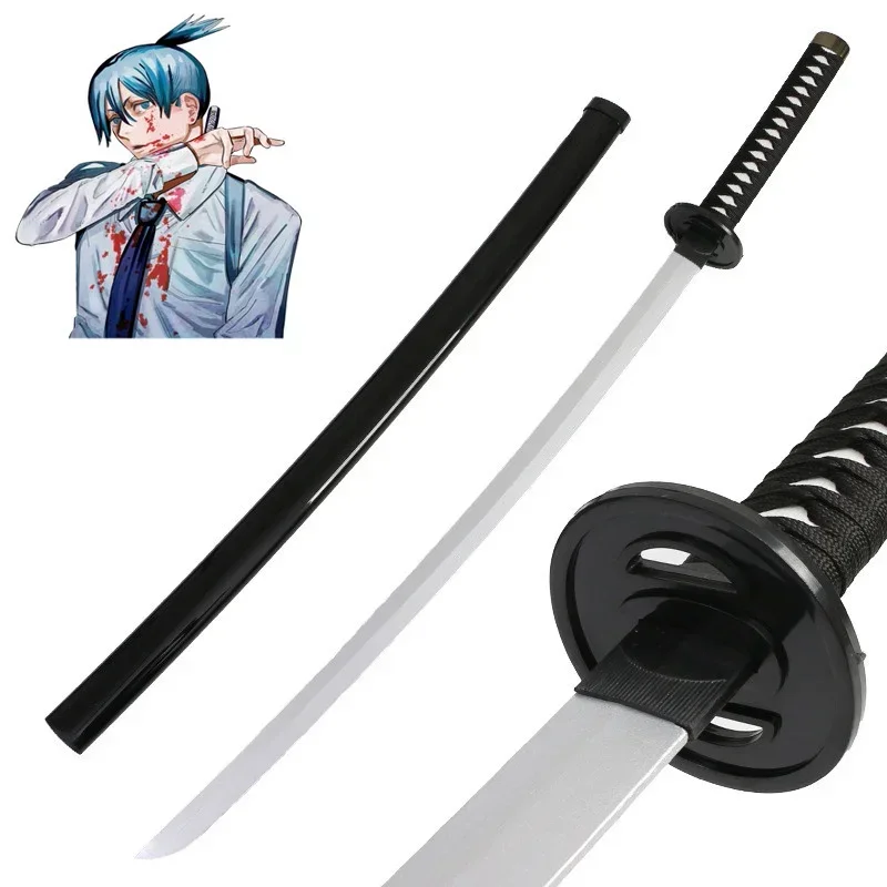 Newest Cosplay Chainsaw Man 40inch Katana Bamboo Assembled Sword Anime Role Play Hayakawa Aki 102cm Weapon Model