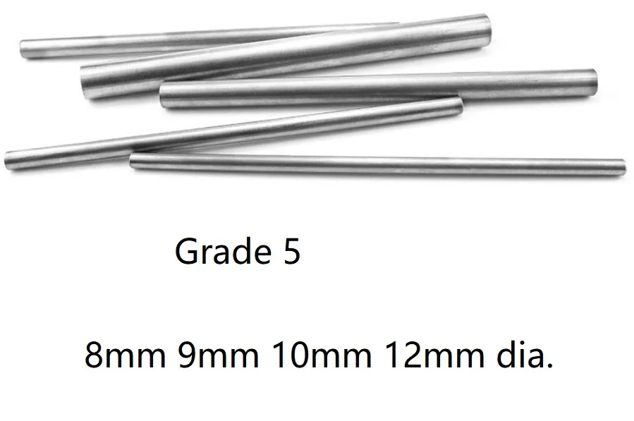 WESTCREEK 8mm 9mm 10mm 12mm Dia. Grade 5 TA6V Titanium Alloy Rod Titanic Stick Ti Bar BT6 TI-6AL-4V Gr5 TC4 Titanium Round Rod