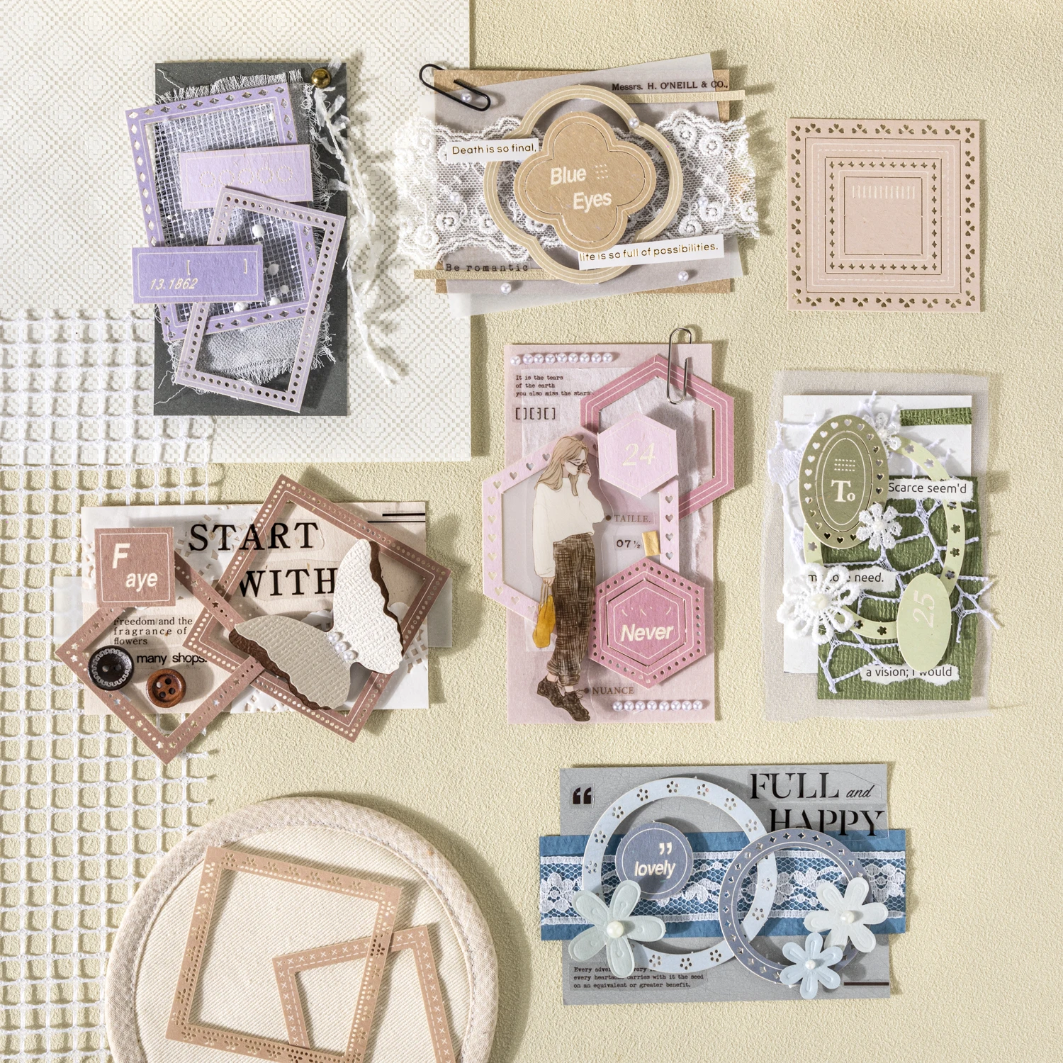 Peripheral Vision Series Vintage Label Border Landscape Sticker Creative DIY Journal Material Collage Scrapbook Stationery