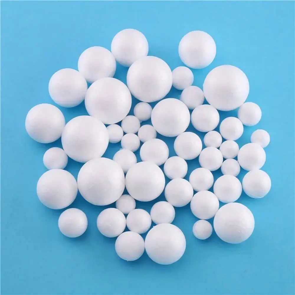 10~200Pcs 1cm 1.5cm 2cm 2.5cm 3cm 4cm White Foam Round Balls Mini Polystyrene Styrofoam Craft Decoration Christmas Balls