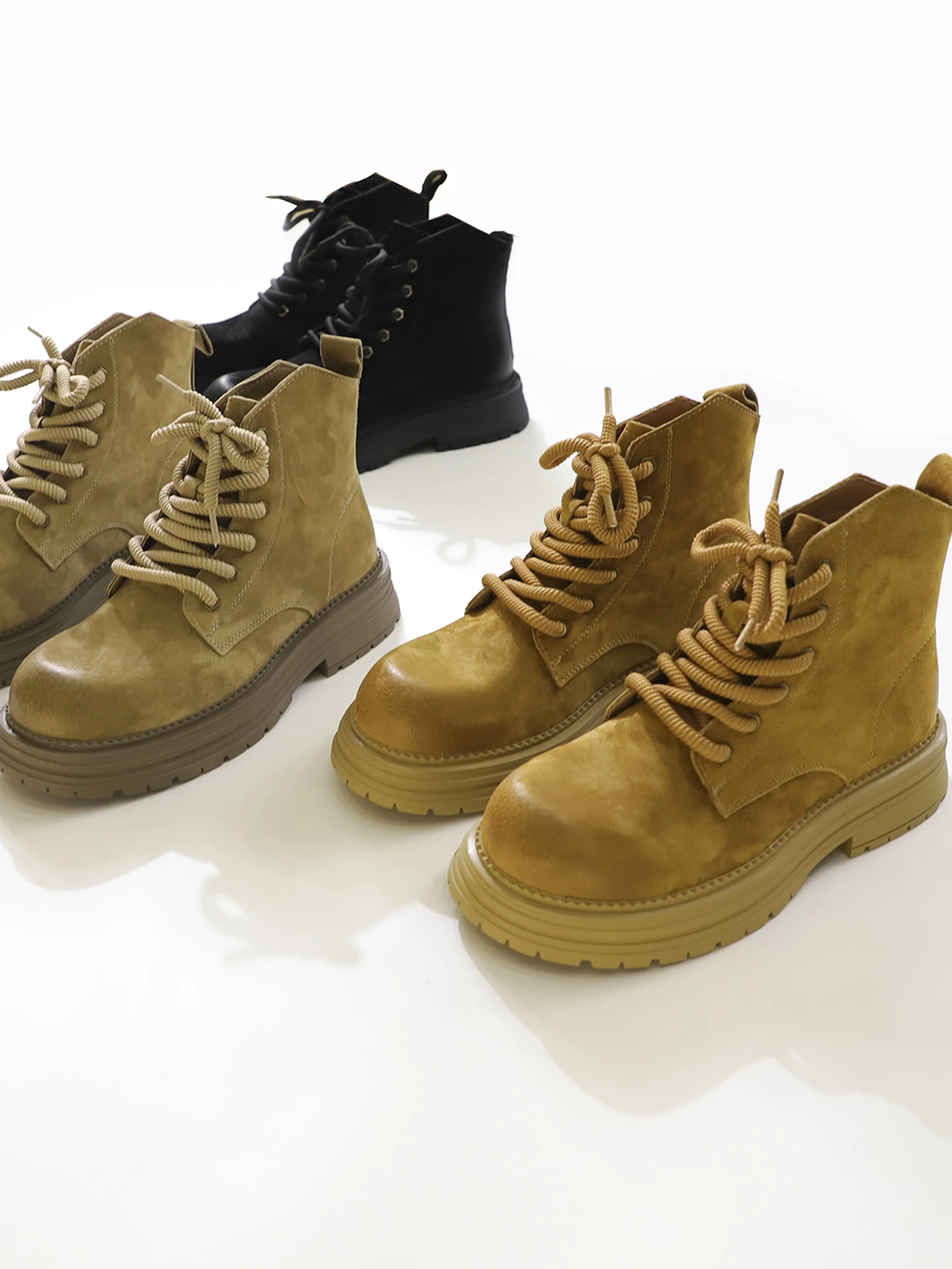 

High-End Men's Fashionable American Retro Boots High-Cut Workwear Pig Eight Skin Boots Wear-Resistant round Toe Boots