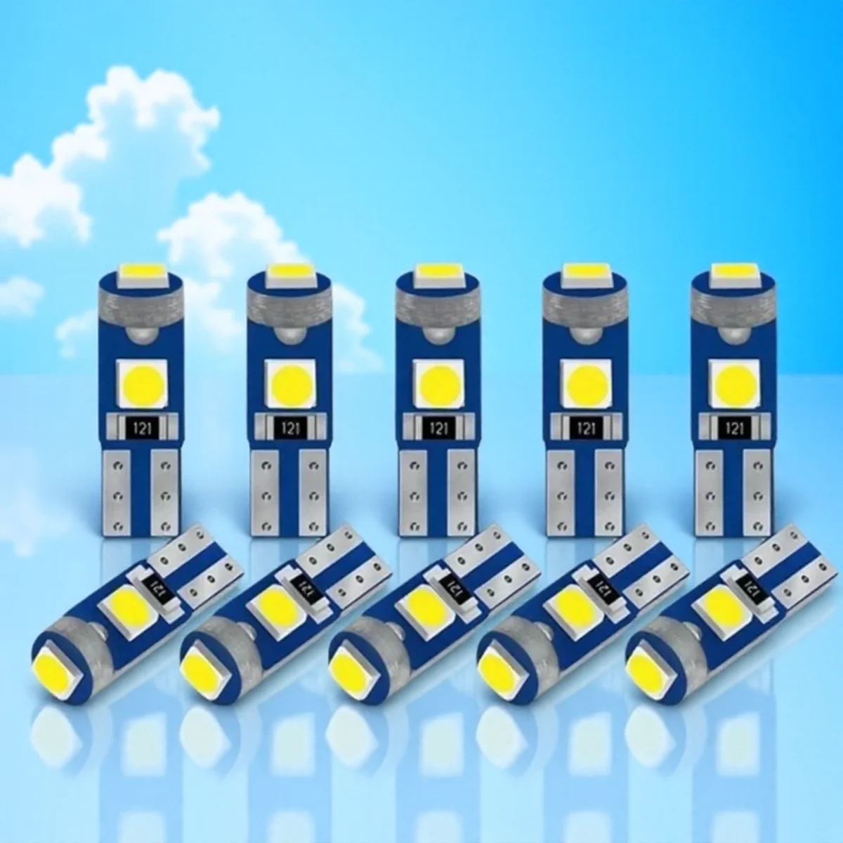 

10PCS 12V CANBUS T5 58 74 286 W1.2W High Bright 3030 3SMD LED Car Dashboard Instrument Cluster Panel Light Bulb