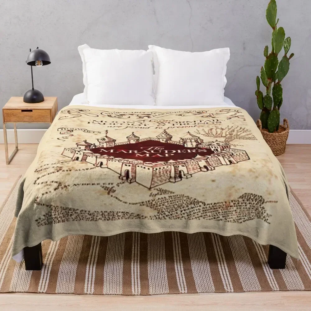 the marauder map Throw Blanket