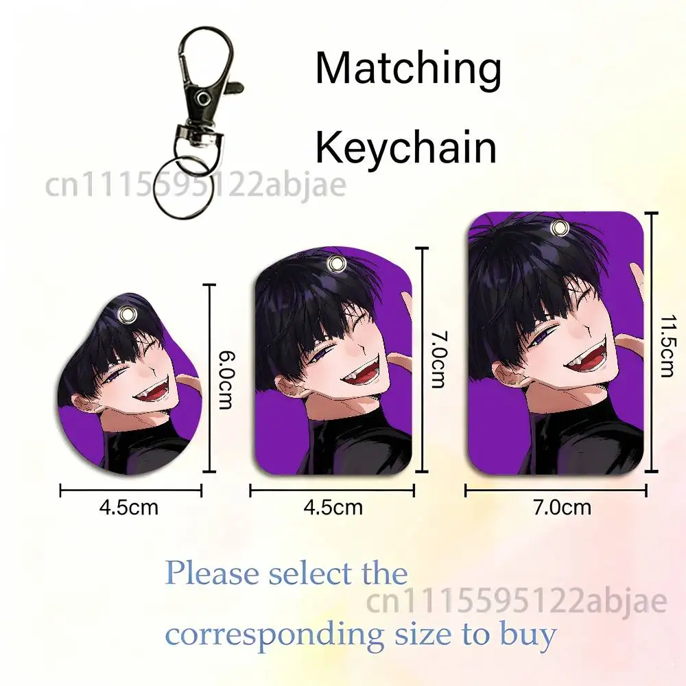 k-kaiju No 8 k-kafka hibino Estuche rectangular para tarjetas de identificación, llavero, bolsa para tarjetas de acceso, anillo para llaves, tarjetero de cuero, llavero