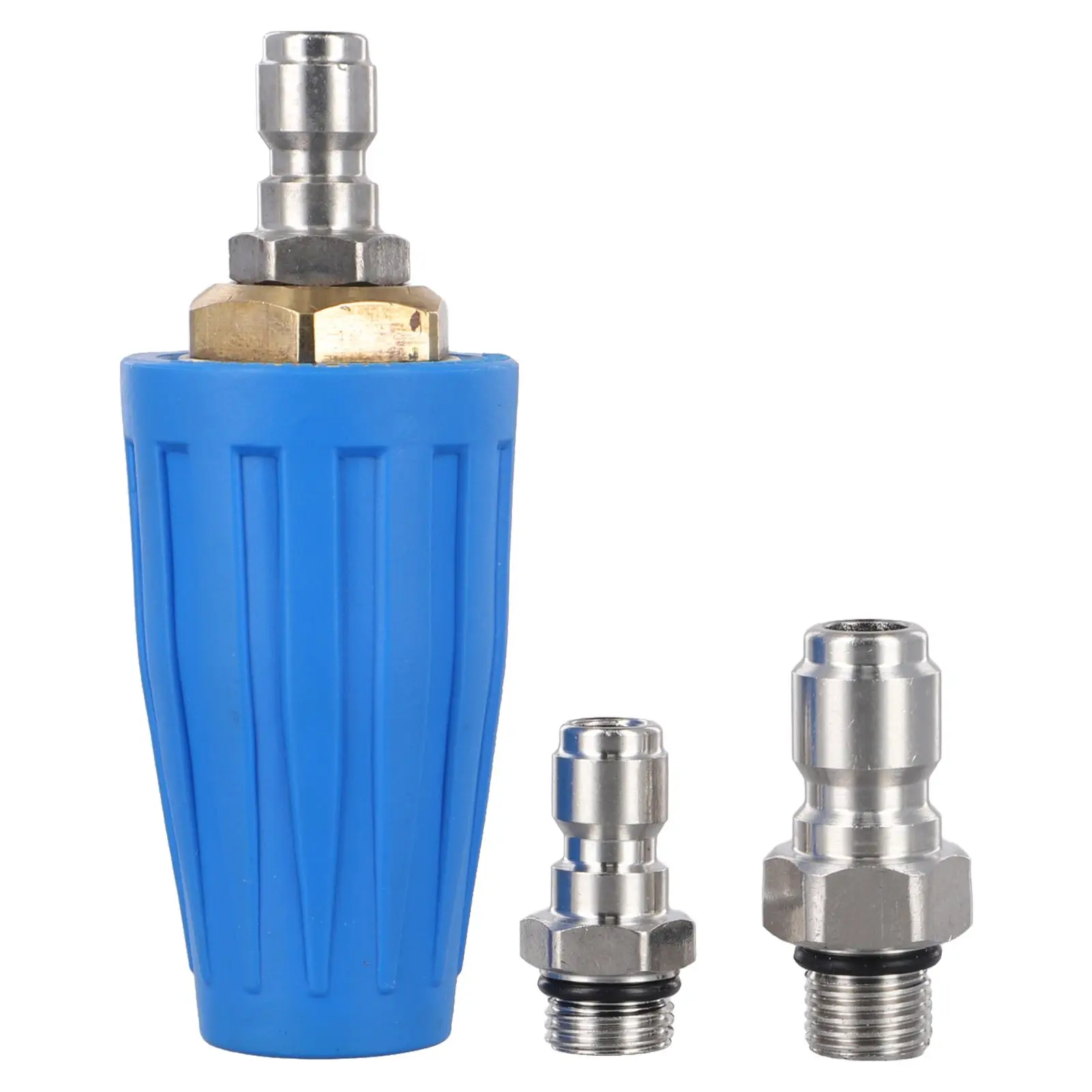 Turbo Nozzle Pressure Washer Tips Kit Nozzle 4000PSI Max With 1/4in 3/8in Quick Connectors For Car & Outdoor Blue Nozzle Adapter