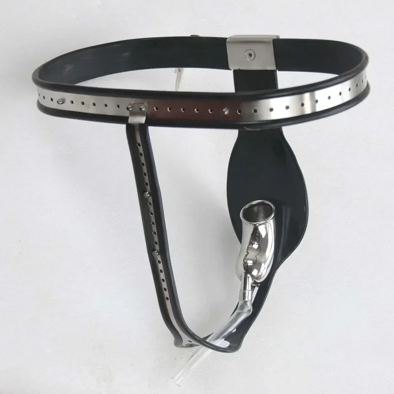 Stainless Steel Male Chastity Cage T-typed Belt BDSM Bondage Lockable with Plug Adults Game Sex Toys for Men Couples