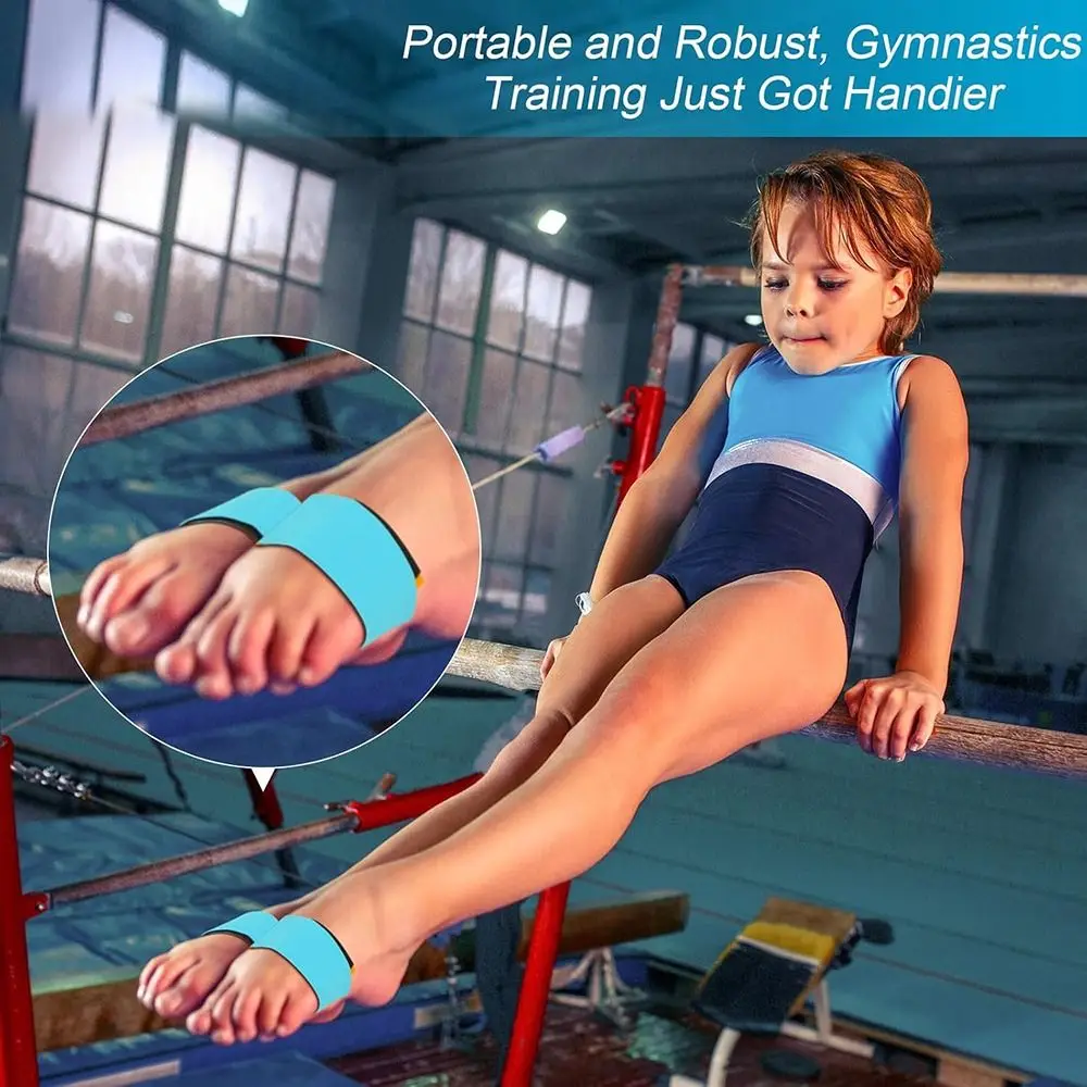 1pair Dance Equipment Gymnastics Tumbling Trainer Adjustable Elastic Gymnastics Sticky Toes Durable Gymnastics Auxiliary Band