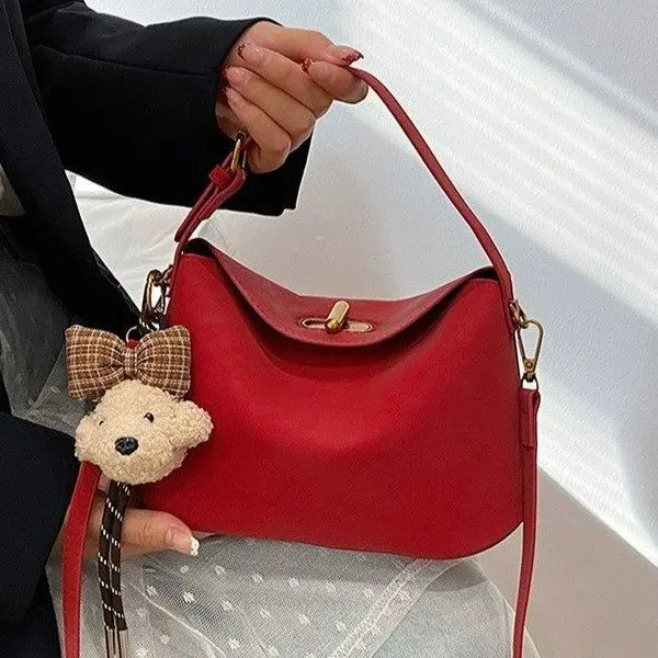 

Новая модная универсальная сумка-ланчбокс премиум-класса 2026 года с замком, портативная сумка через плечо, текстурированная сумка для поездок на работу