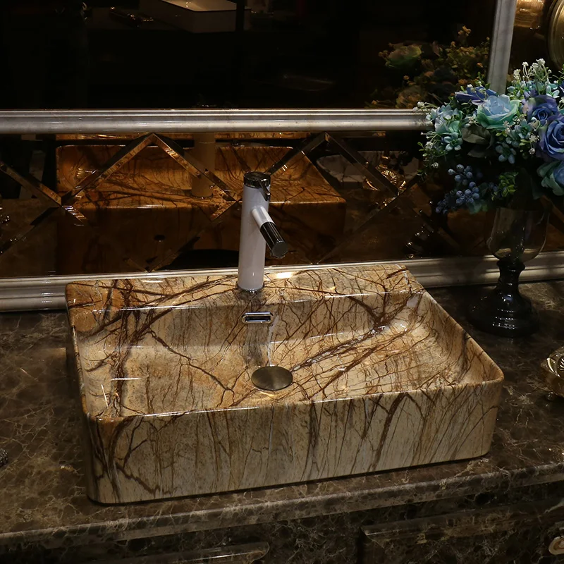 Ceramic counter basin Bathroom wash basin Marble washbasin Balcony Deepen splash pool