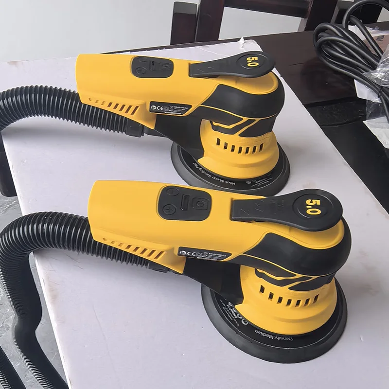 220V Electric Orbital Sander Metal Orbital Sander 2PCS Handheld Sanding Machine 150mm Electric Oscillating Grinder Power Tools