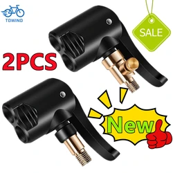 Boquilla de aire para bicicleta, bomba inflable portátil de latón, adaptador de conector de válvula de neumático de bicicleta, piezas de válvula de rueda, 2/1PC