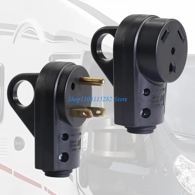 

Quick Install 125V Camping Power Connector Rear Loop Handle Strong Nylon Universal Compatibility for Long Trip Use