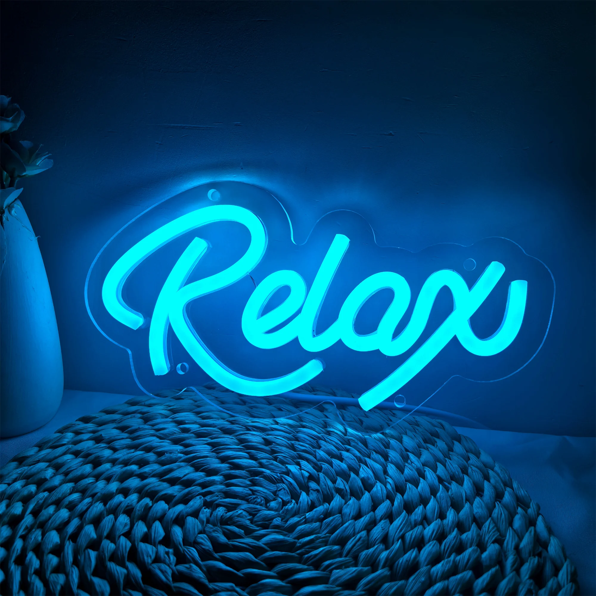 

Relax Neon Sign LED Neon Sign Light for Wall Decor Letters USB Powered Night Light for Bedroom Birthday Party Gift
