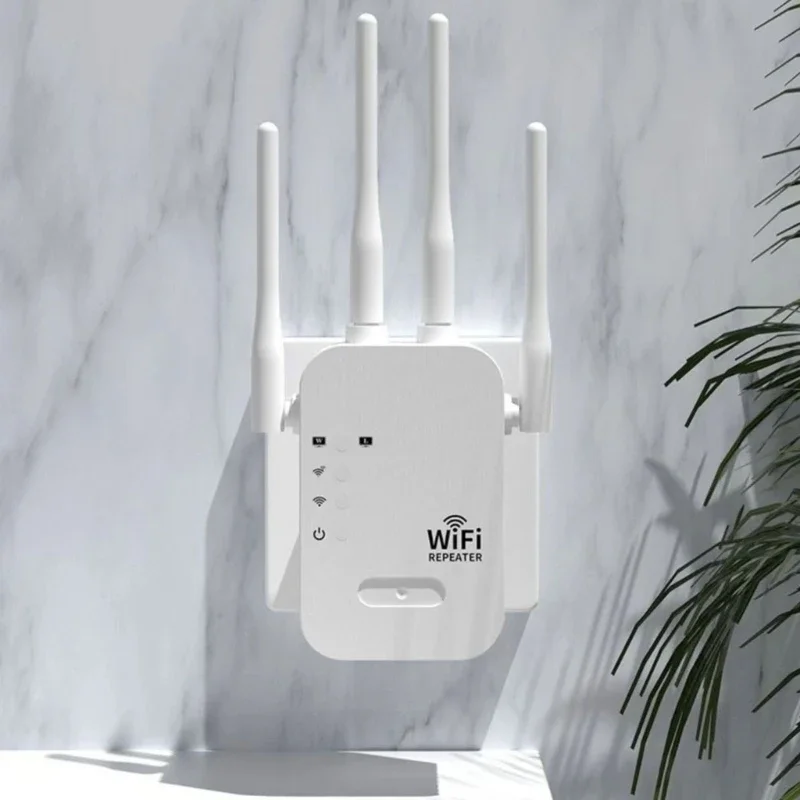 Repetidor WiFi 300Mbps enrutador WIFI 2 en 1 extensor amplificador señal 2,4Gz con 4 antenas aumenta cobertura WIFI