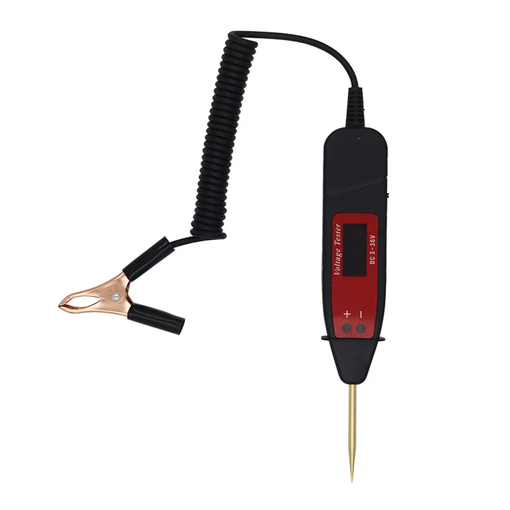12V Automotive Voltage Tester Pen Car Maintenance Circuit Tester Tool Digital Display Fuse Continuity Checker Electrical System