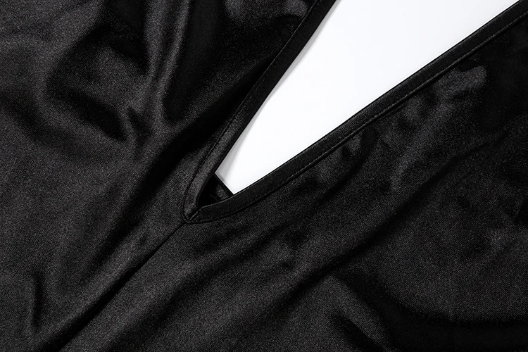 Weird Puss Sexy Bright Silk Romper Damenmode Rückenfreier Neckholder Ärmelloser Stretch-Skinny-Chic-Midnight-Party-Street-Playsuit – Detail 7