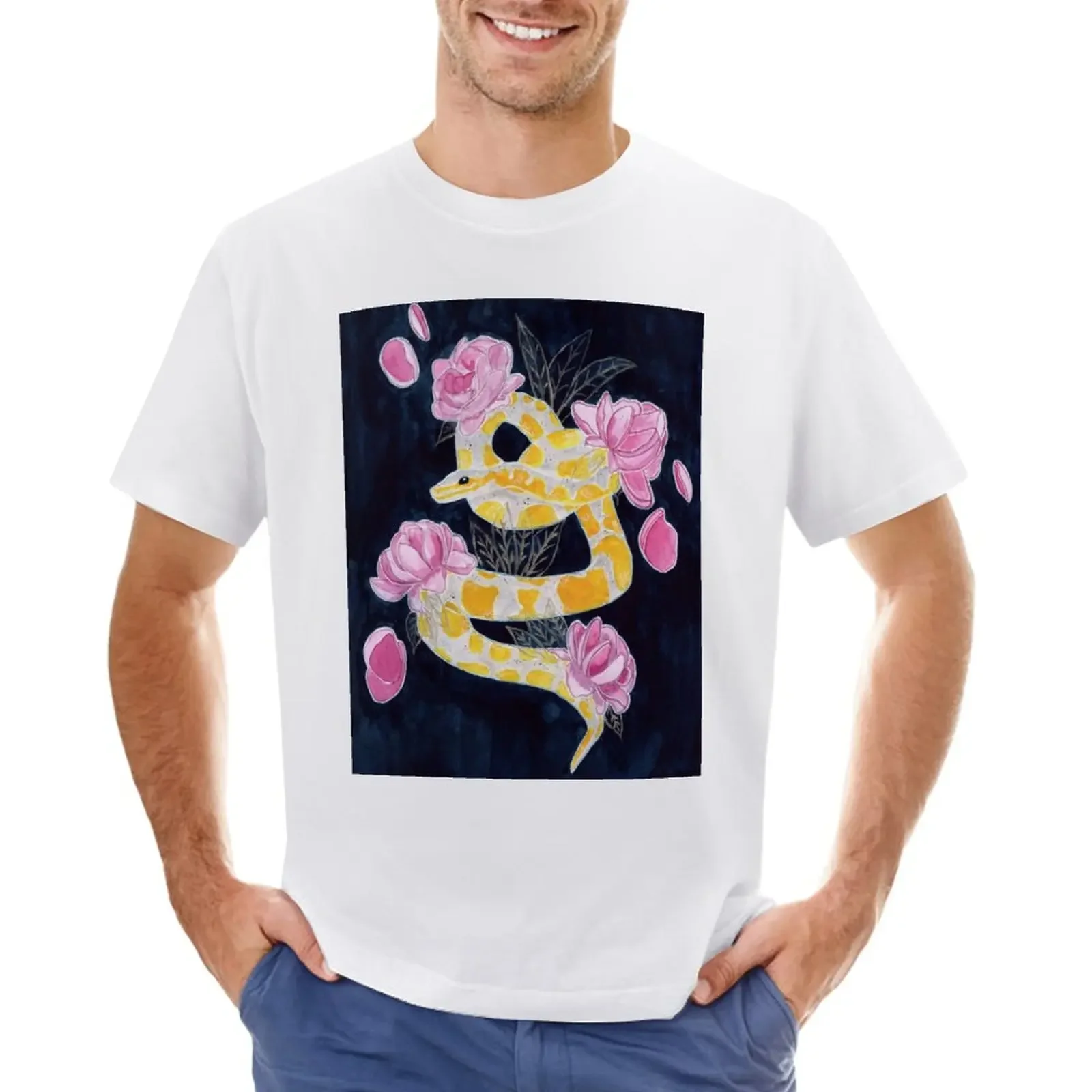 Ball-python - Banana T-Shirt Short sleeve tee animal prinfor boys funnys customizeds T-shirt men