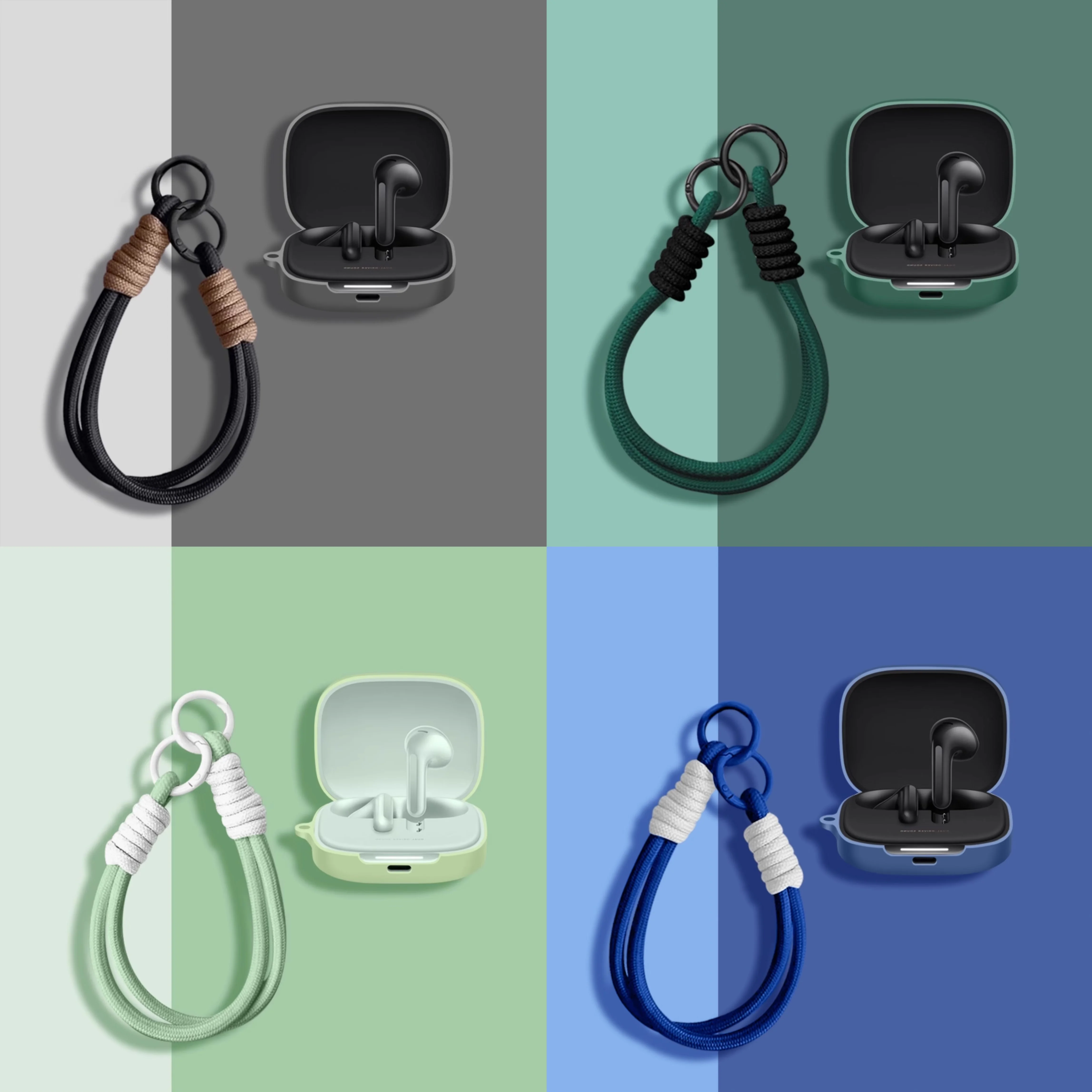 Fashion Rope Earphone Case For Redmi Buds 5 6s 6 play 7s Soft Silicone Cover For Xiaomi Redmi Buds6 Active With Keychain