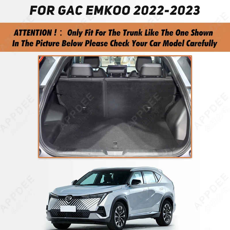 Auto Full Coverage Trunk Mat For GAC Trumpchi EMKOO 2022 2023 Car Boot Cover Pad Cargo Liner Interior Protector Accessories