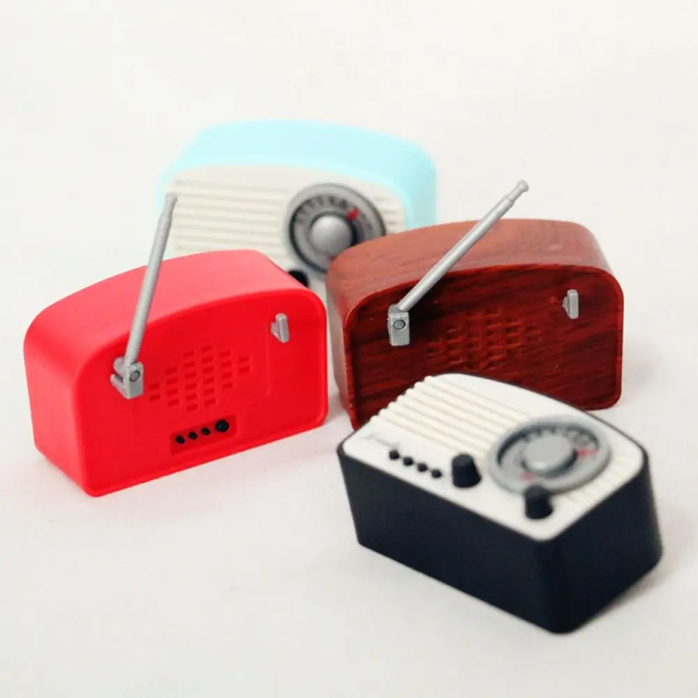 Dollhouse Miniature Accessories Retro Radio Simulation Bedroom Decoration Model Toys Winter Gift