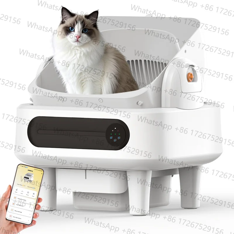 Applicable toOpen-top automatic litter box with automatic cleaning app control smart health monitoring anti-pinch design and qui