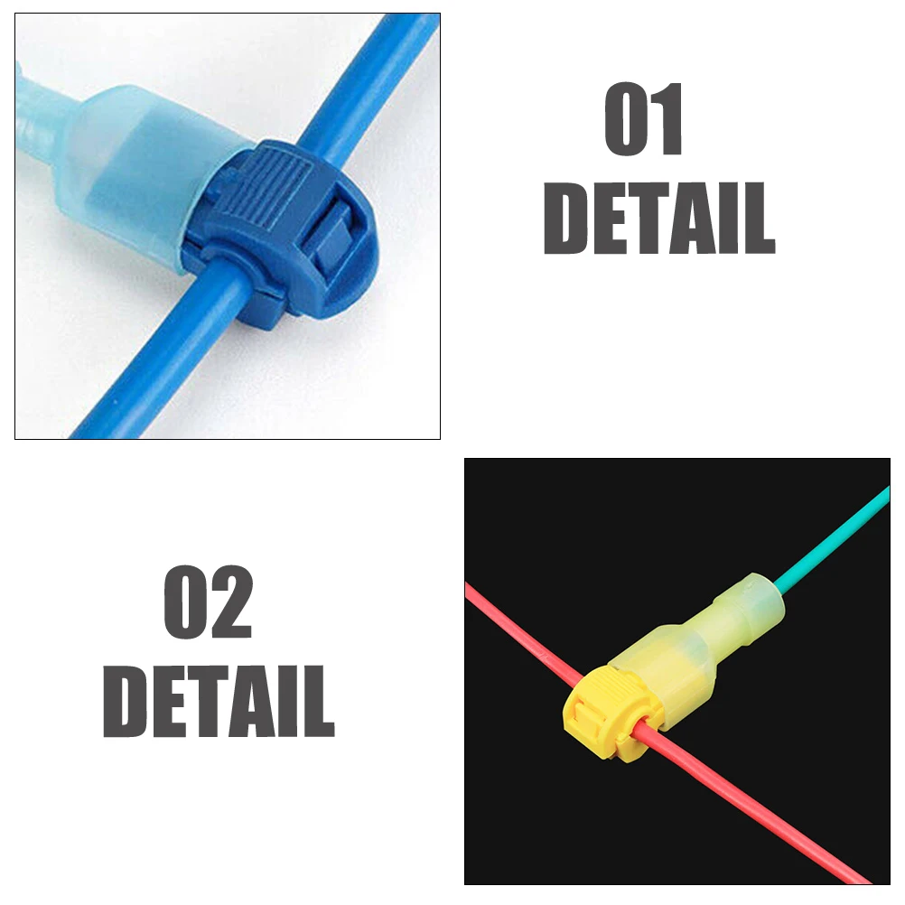 

Red Blue Yellow Wire Terminal Set Crimp Connectors Quick Splice Tap Electrical Jacket T-tap Wire Splice Terminals High