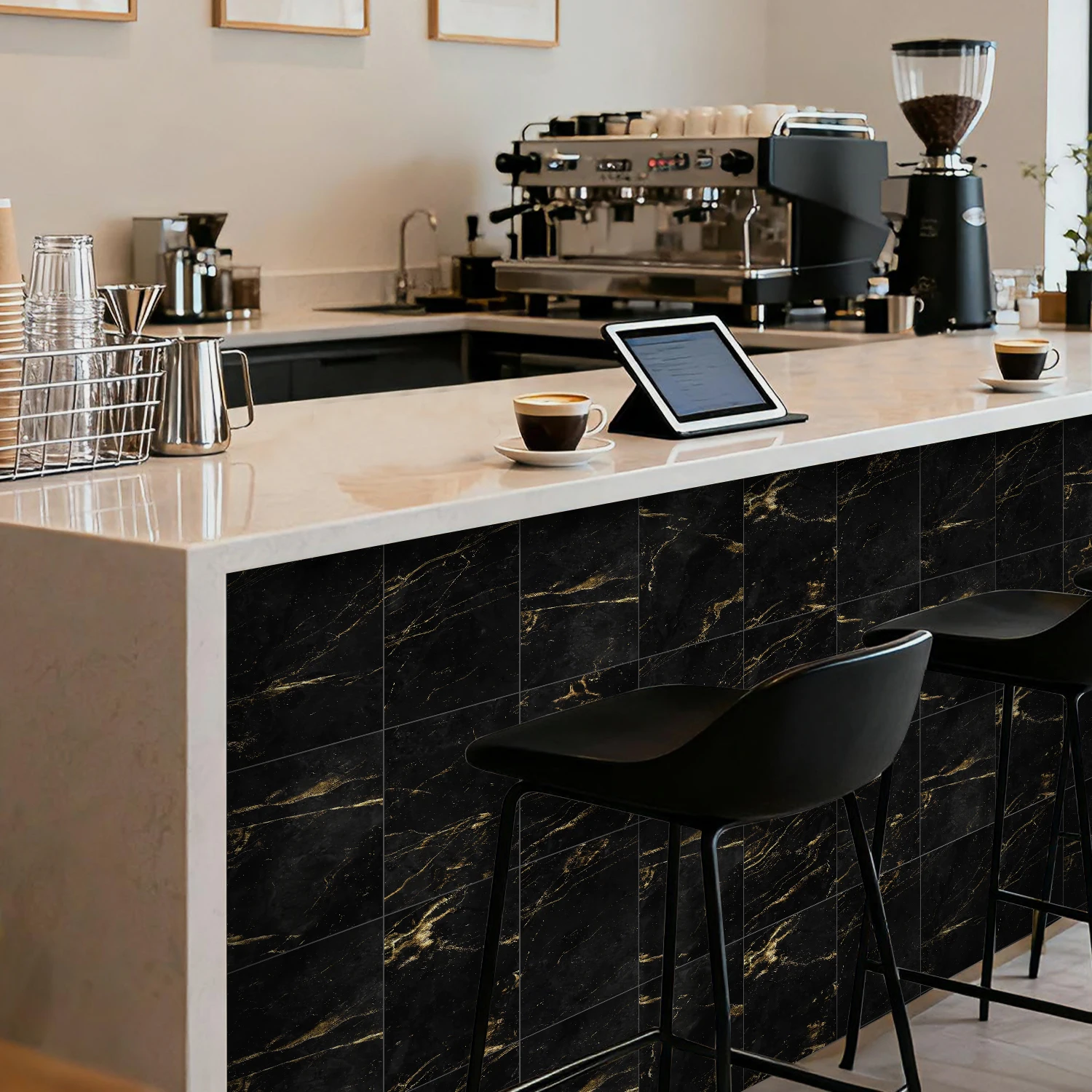 

Marble Self-Adhesive Wall Tiles, Waterproof Peel and Stick Backsplash for Kitchen, Bathroom, Living Room