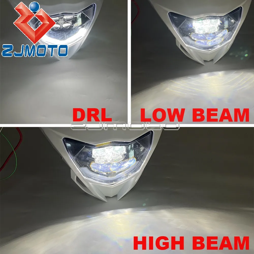 Motorcycle Universal Headlight Enduro LED Headlamp For Yamaha WR250F WR450F YZ125 YZ250 YZ450F Honda CRF250R CRF450R KTM 250 EXC