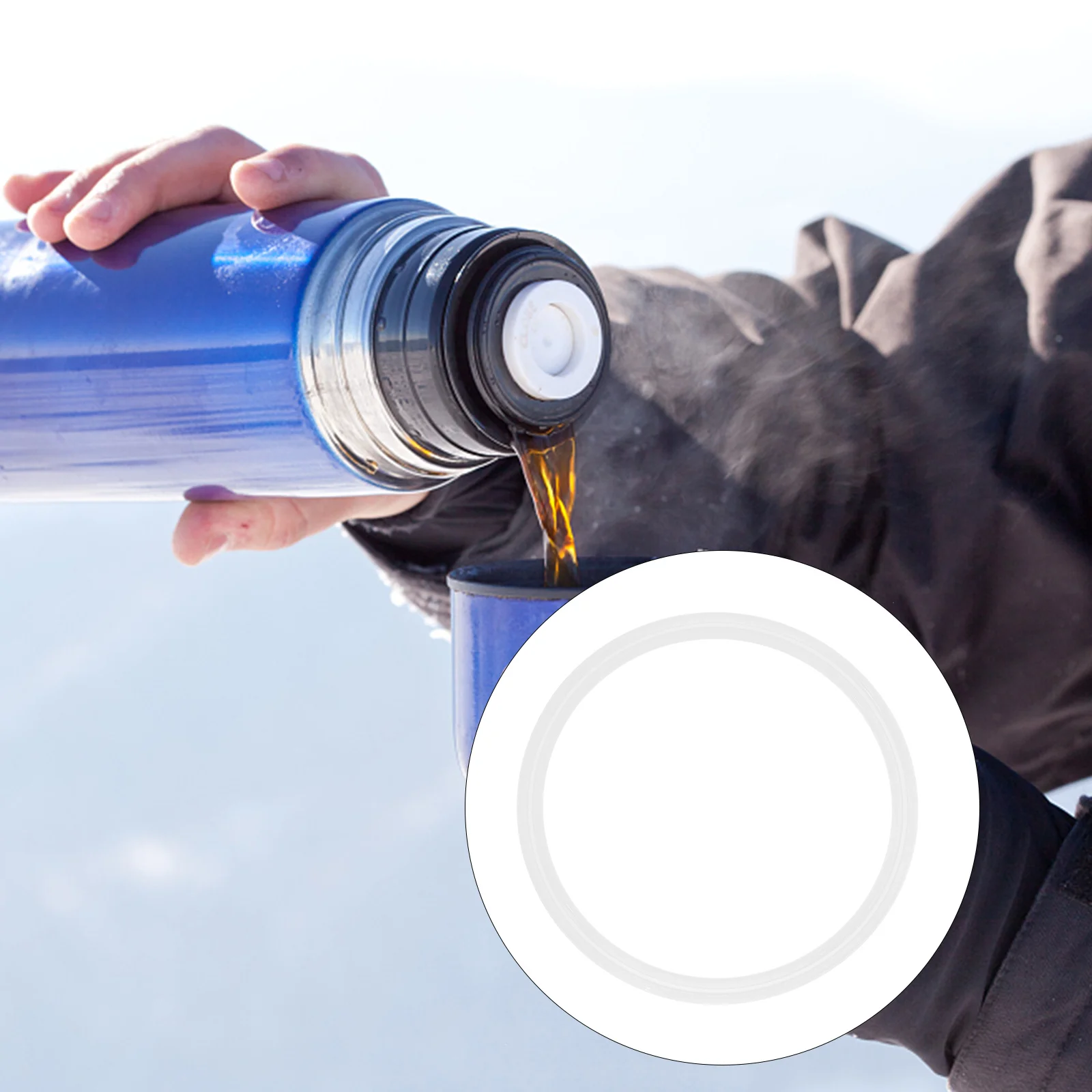 3pcs Insulated Cup Sealing Rings Food-Grade Silicone Leakproof Jar Gaskets Freezer Safe Reusable Canister Seals For Kitchen