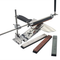 Professional Kitchen Full metal Knife Sharpener System with 4 stone 120# 320# 600# 1500# Grindstone Whetstone machine