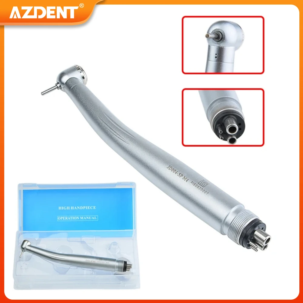 

AZDENT Dental High Speed Handpiece Standard Head Push Button Turbine Rotation Single Spray 2/4 Holes Dentistry Tool Instrument