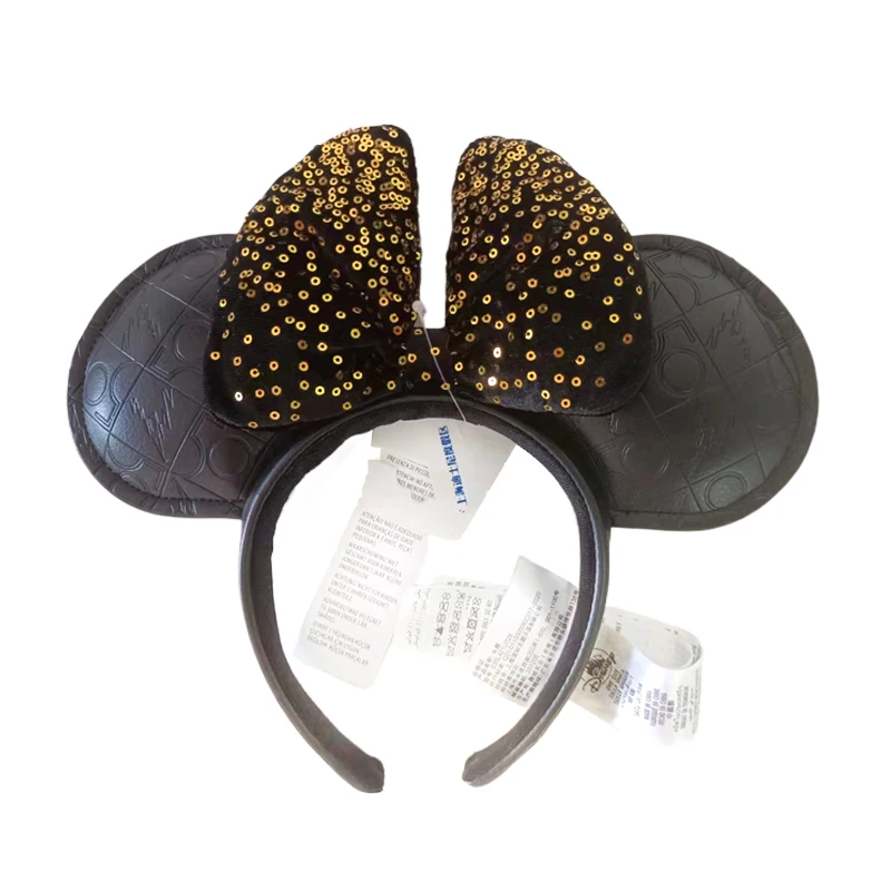 2023 Original Disney Minnie Mouse Ear Headband Holiday Christmas Halloween Headdress Cosplay for Adults Kids Hair Accessories