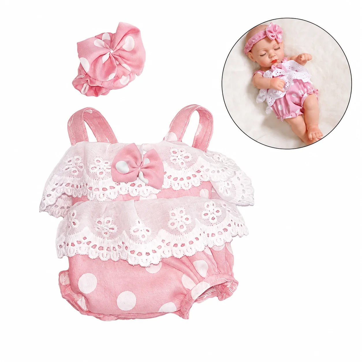 Doll Clothes for 12inch 30cm Reborn Baby Doll Dress Jumpsuit Doll Clothing American Doll Accessories for Doll DIY Toys Girl Gift