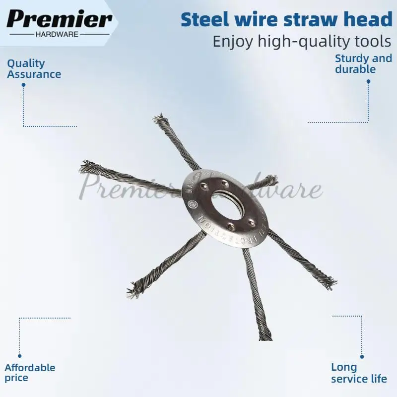 

Universal Grass Trimmer Steel Wire Wheel Head – Fits Straight Shaft Brushcutters, Reliable Moss and Rust Remover