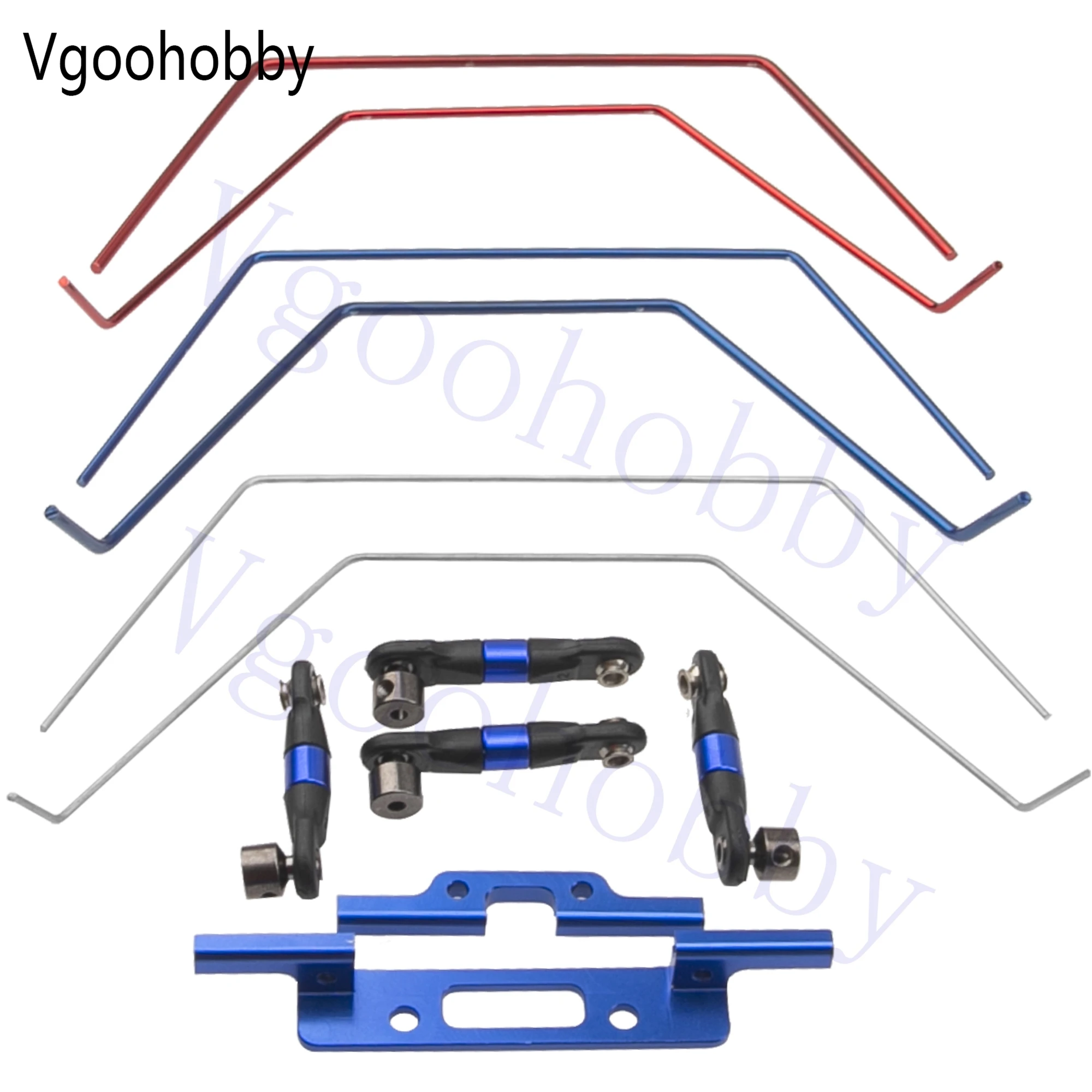 RC Sway Bar Kit Front & Rear Anti-Roll Bar Wide Sway Bar for 1/10 Traxxas Slash 2WD RC Car