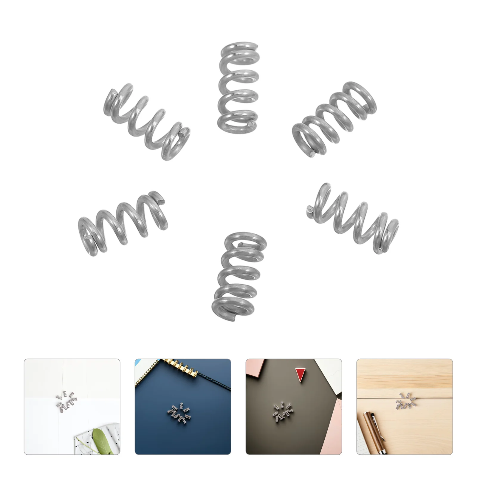 

10Pcs Stainless Steel Mini Compression Springs Small Springs Replacement for Ballpoint Pen Mechanical Craft Projects